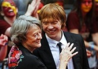 Rupert Grint y Maggie Smith en la premier de "Harry Potter and the Half Blood Prince"